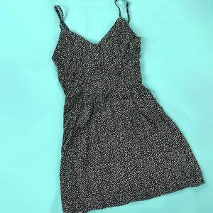 Women's Polka Dot Sleeveless Ruched Front Dress - Target Xhilaration™ Black S